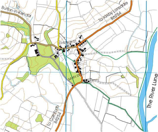 Roads, paths and tracks around Whittington
